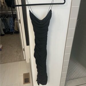 OH POLLY size XS bodycon cross back midi dress NWT